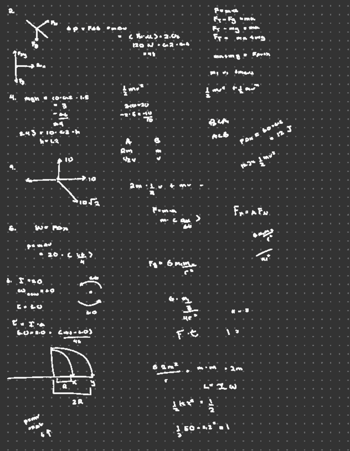 AP Physics Practice - F = m. ch Fr - Fg = ma Fr W ↑p = Fat = mar Fi ...