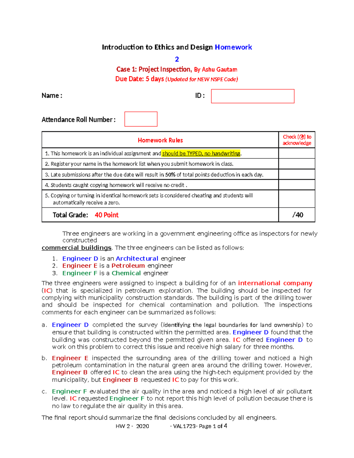 homework case study analysis