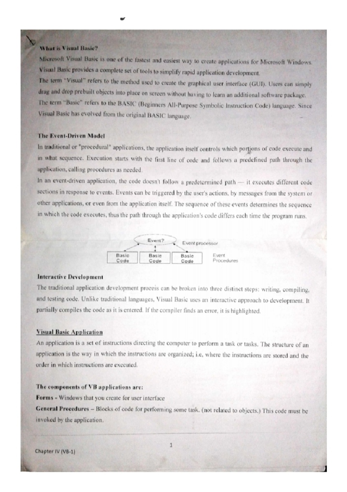 Visual basic and Application - Visual Programming - Studocu