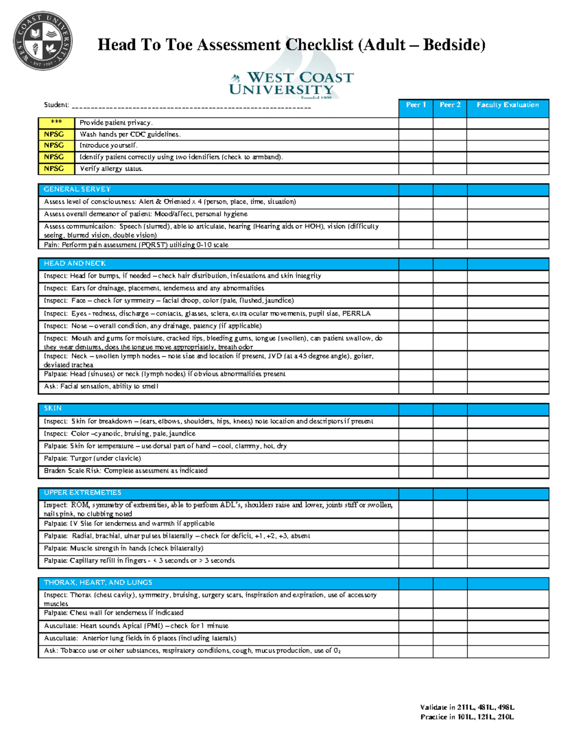 Head to Toe Assessment - step by step lab skills - Head To Toe ...