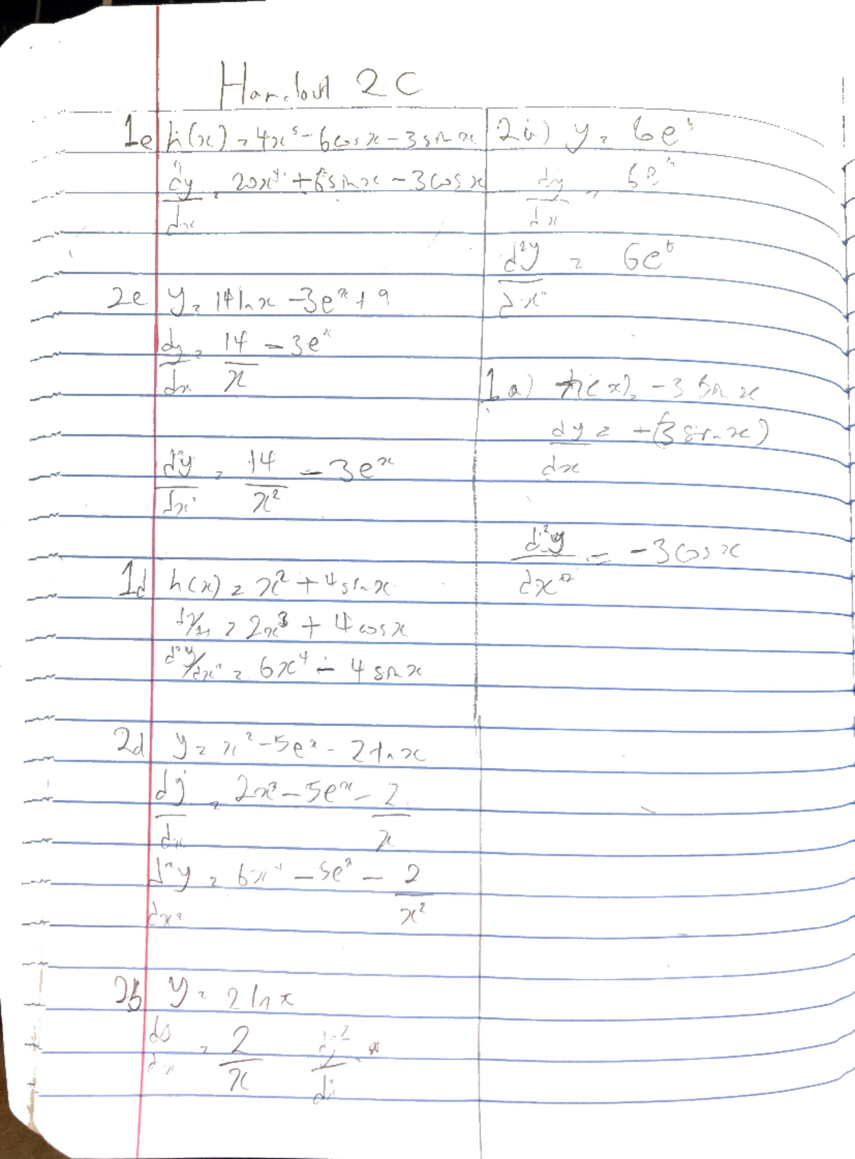 Handout 2C - Formula derio - Hamalout 2C 1e 2a) yz be dy 3WS X dry doe ...