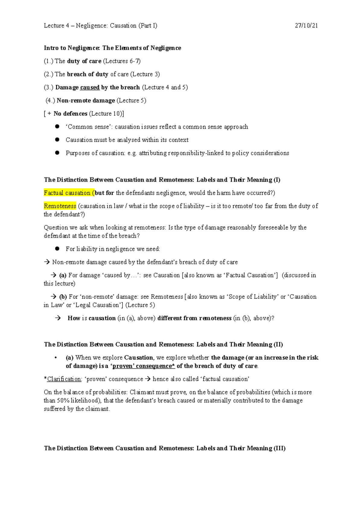 causation-1-notes-negligence-intro-to-negligence-the-elements-of