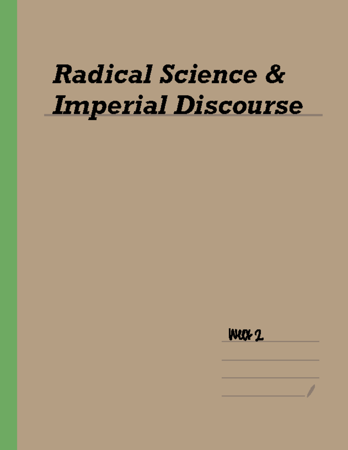 Radical Science & Imperial Discourse Lecture - Radical Science ...