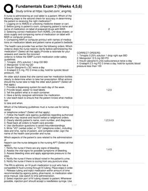 ATI: Fundamentals B - Individual Performance Profile RN Fundamentals ...