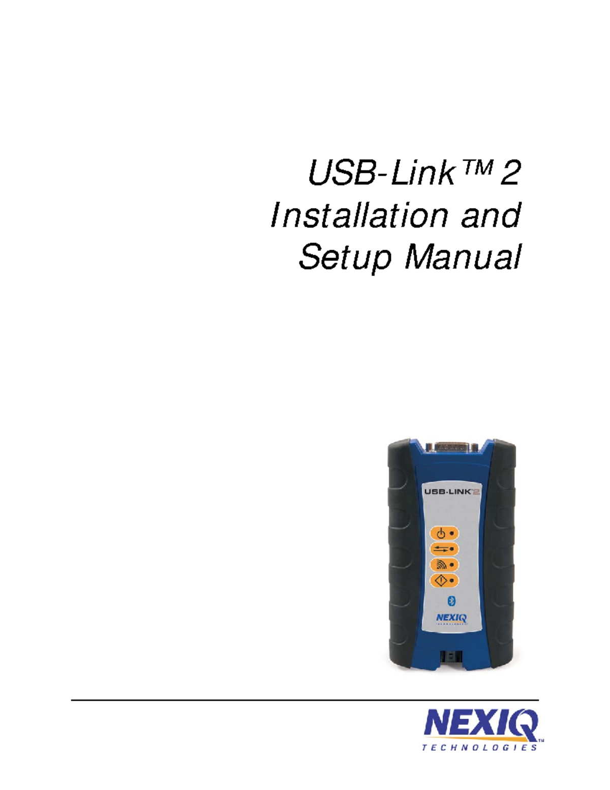 USB Link2 Installation Setup Manual USB Link ™ 2 I nst allat ion and