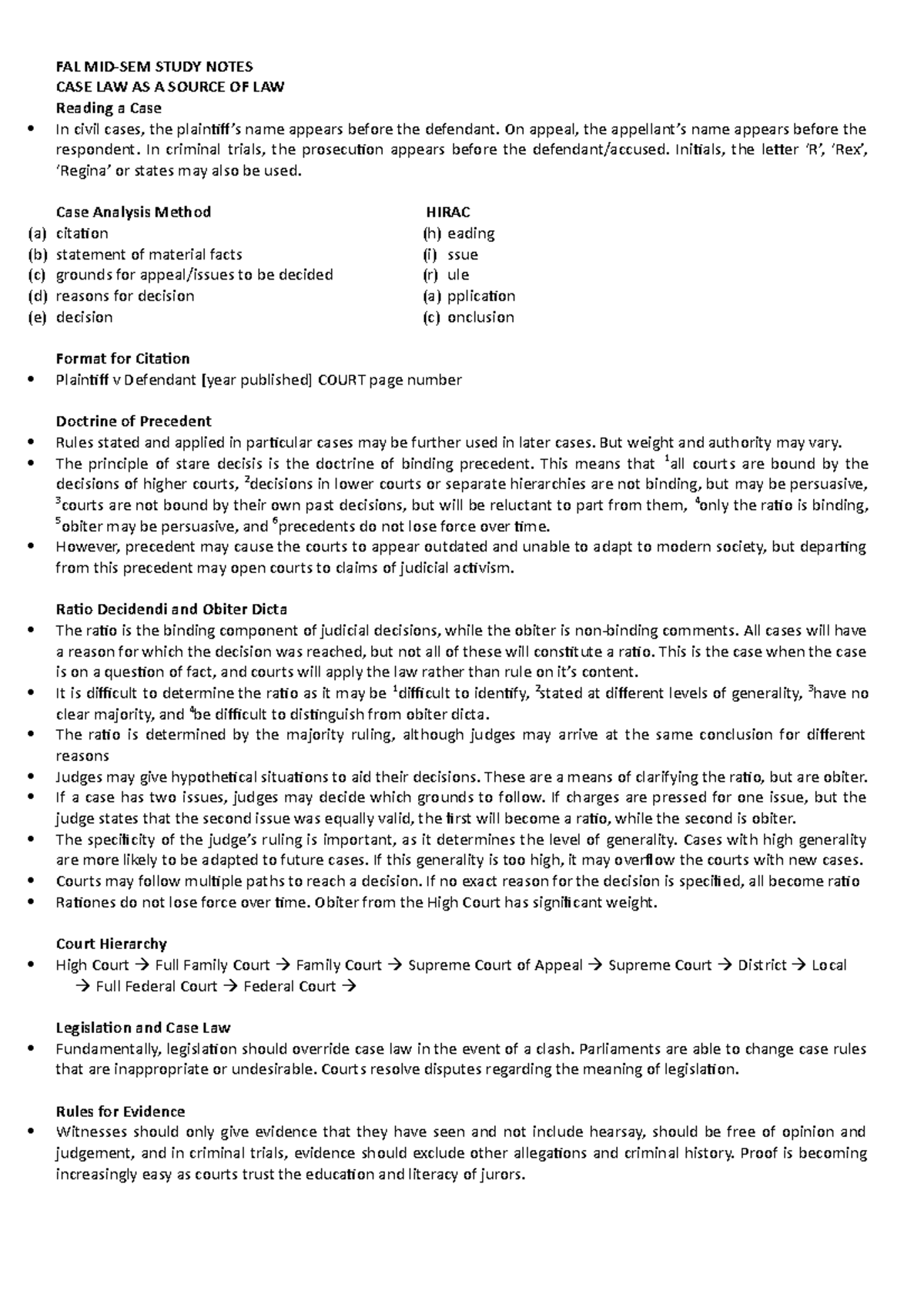 laws1201-fal-mid-sem-study-notes-case-law-as-a-source-of-law-reading