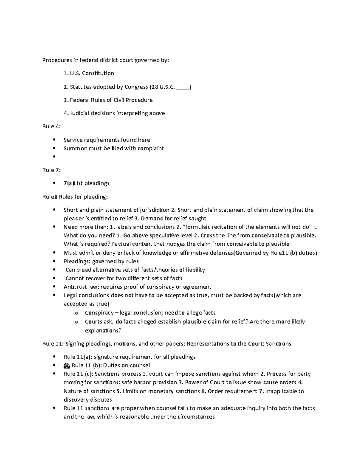 CIV PRO Outline - dsasadsadsadsadsad - LEX 6101 - Wayne State - Studocu