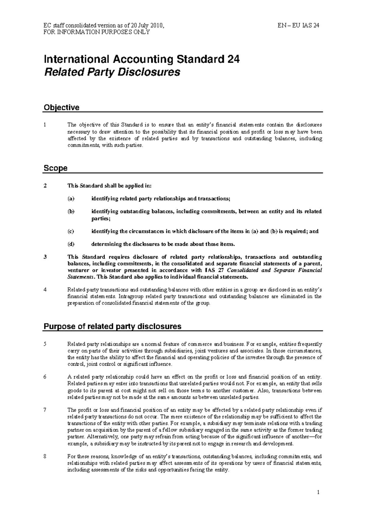 International Accounting Standard 24 International Accounting Standard ...