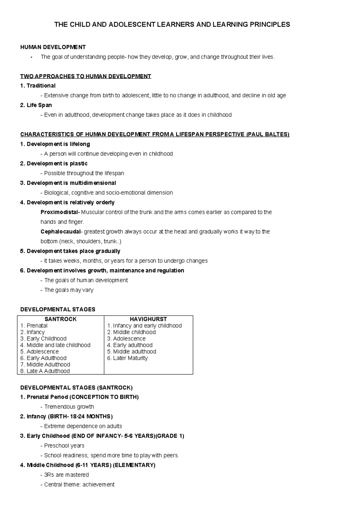 THE Child AND Adolescent Learners AND Learning Principles - THE CHILD ...