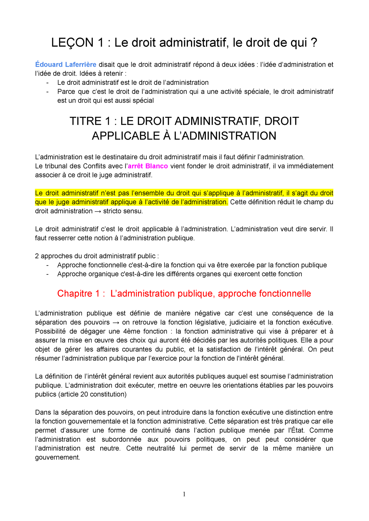 la definition du droit administratif dissertation