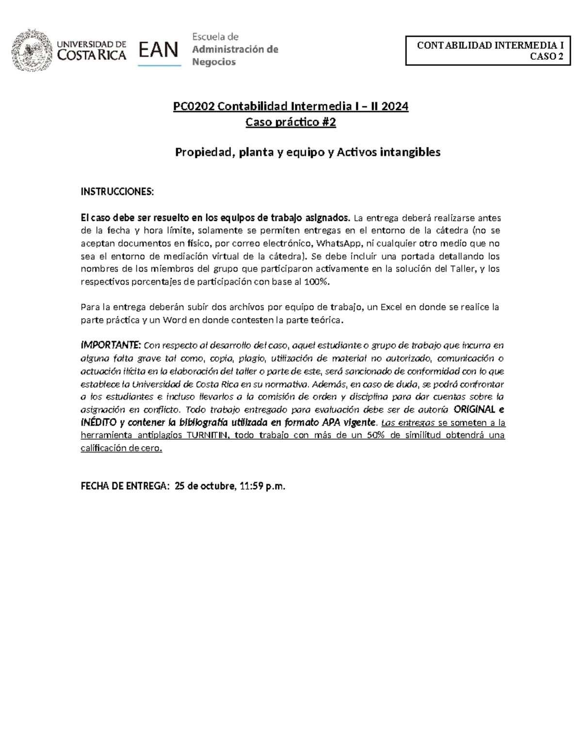 PC0202_Caso_02_II-2024 - PC0202 Contabilidad Intermedia I – II 2024 ...