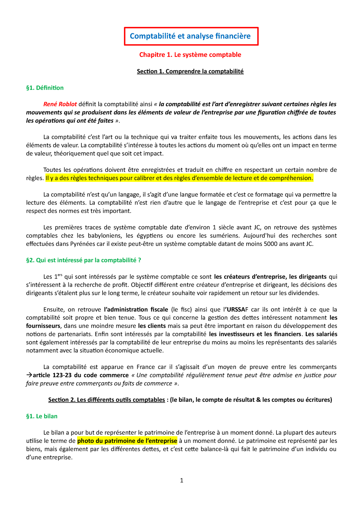 Comptabilite ET Analyse Financiere - Comptabilité Et Analyse Financière ...