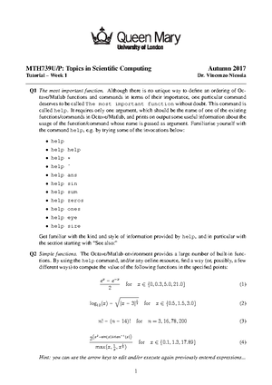 Exercise sheet Solutions Week 1 - MTH739U/P: Topics in Scientific ...