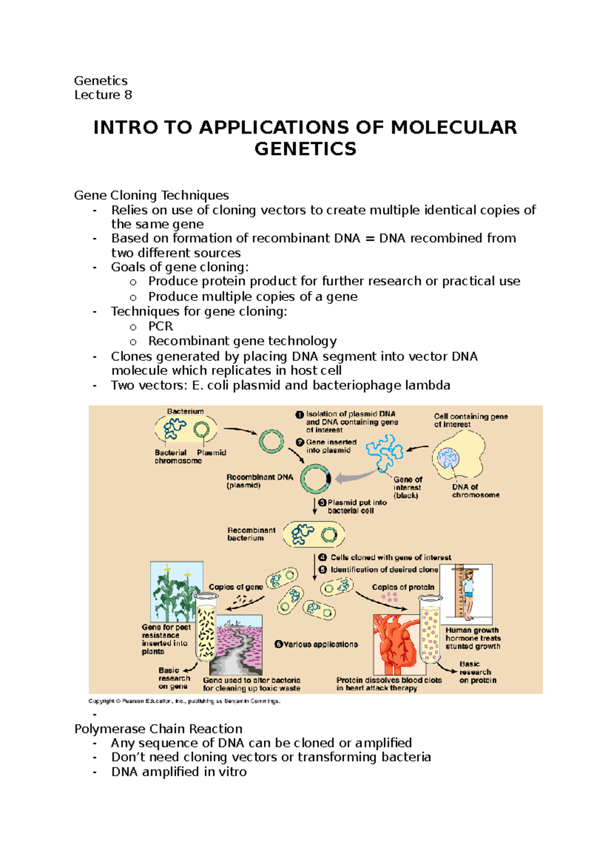 8 - Genetics - Lecturer: Donna Year 1 Biomedical Sciences - Genetics ...