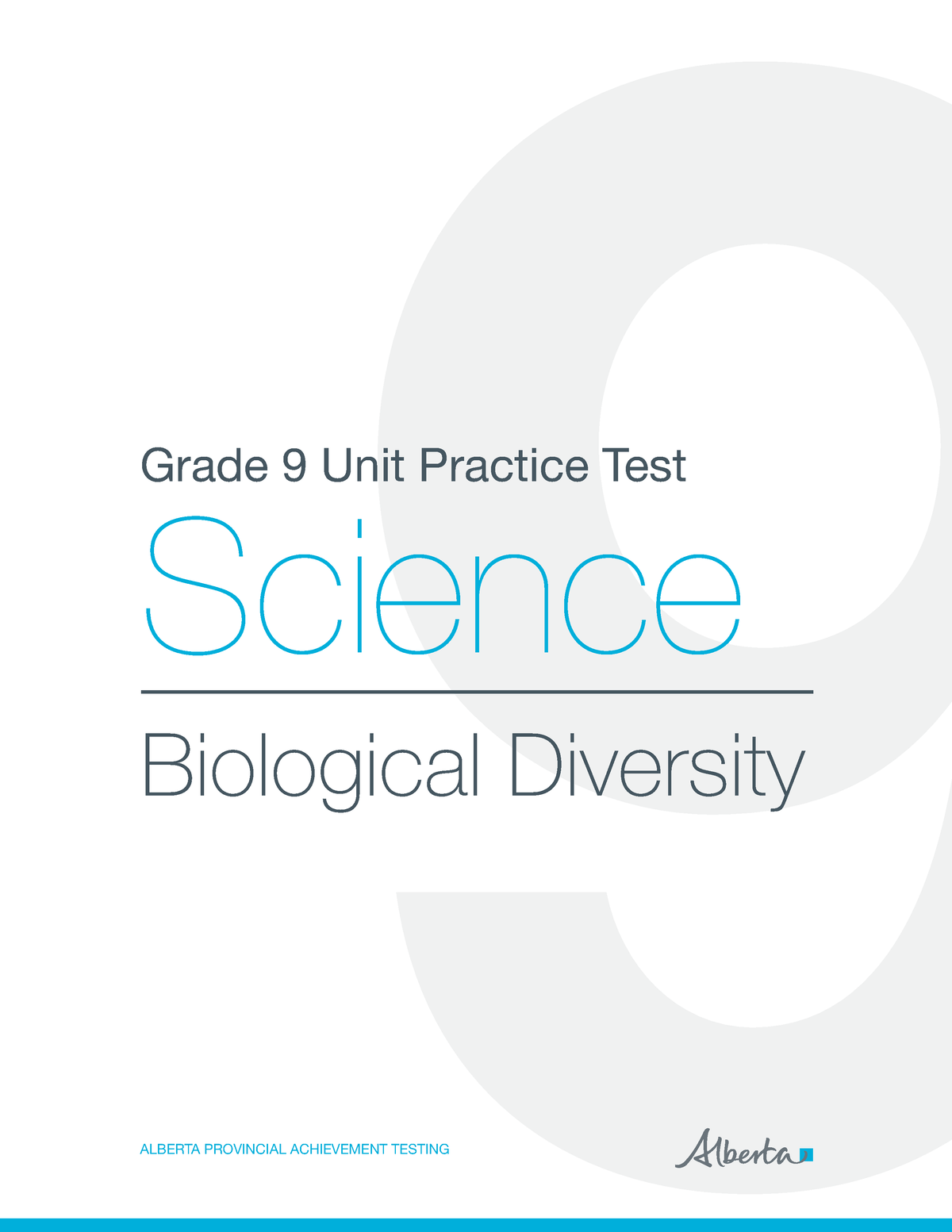 Biological Diversity Grade 9 Test