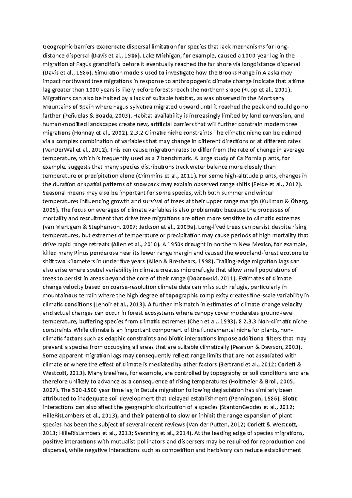 Task62 - N/a - Geographic barriers exacerbate dispersal limitation for ...