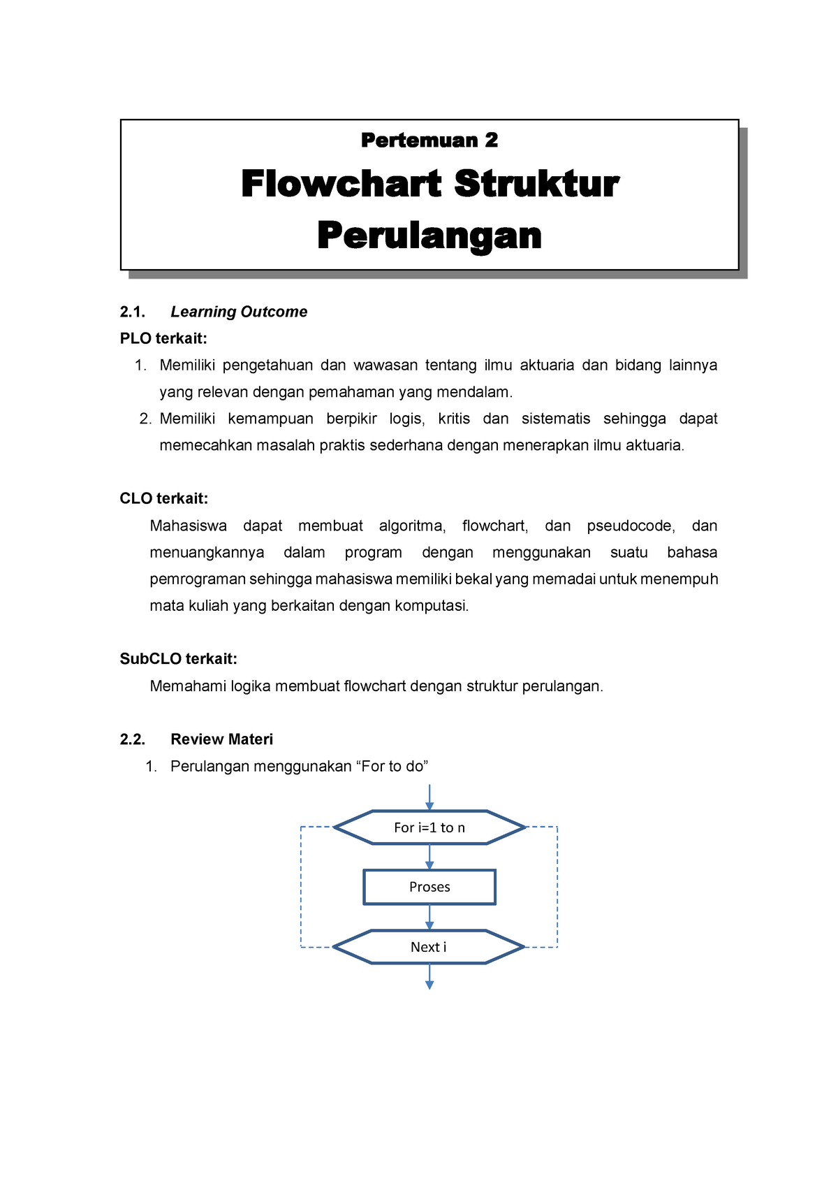 Flowchart Struktur Perulangan Dasar Pemrograman Ub Studocu Vrogue