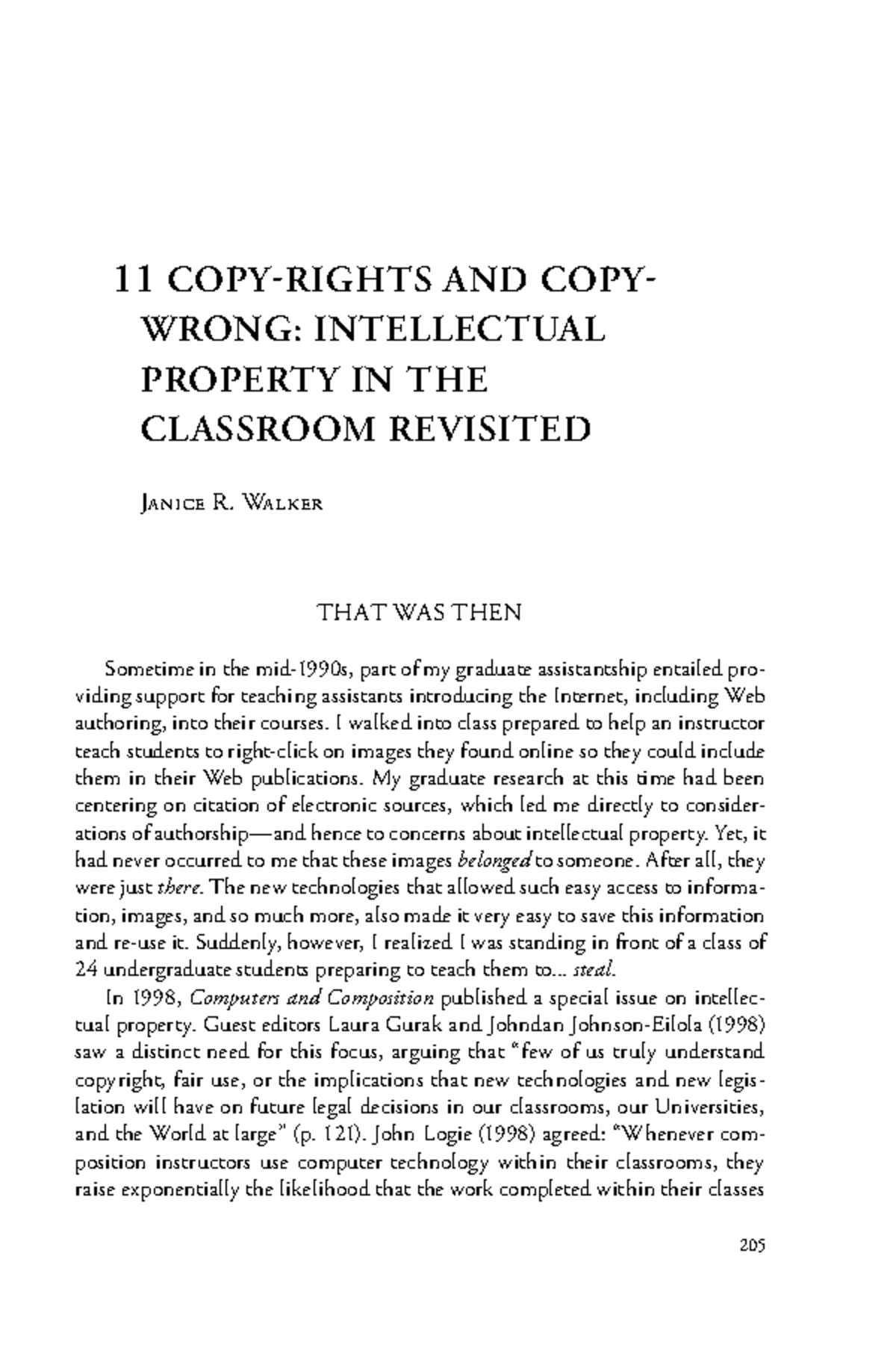 Copyrights and Copywrong: Intellectual property in the classroom - 11 ...