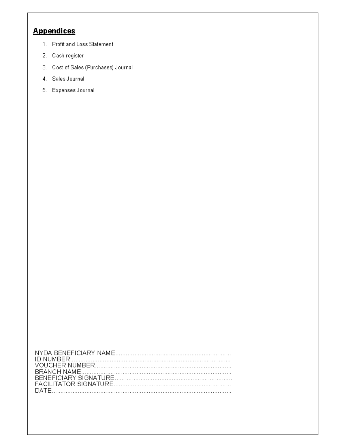 Bookkeeping Training Manual-32-37 - Appendices Profit and Loss ...