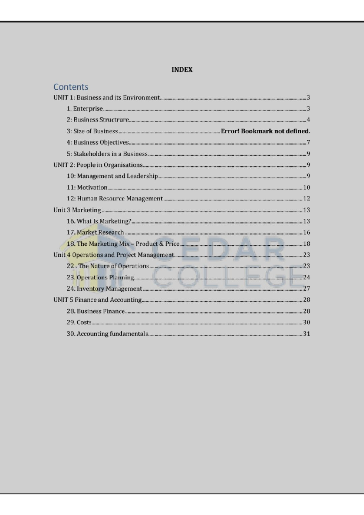 Business glossary 1 - Business AS/A level - Studocu