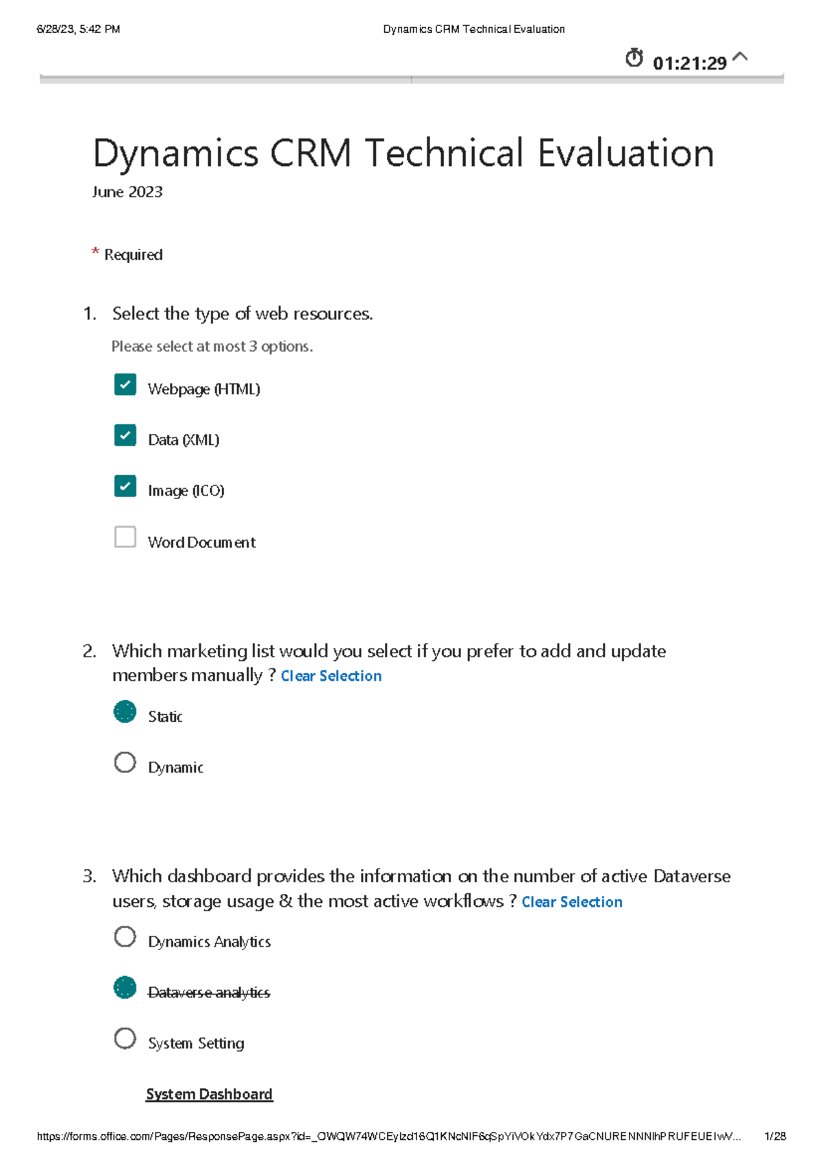 Dynamics CRM Technical edit - Dynamics CRM Technical Evaluation June ...