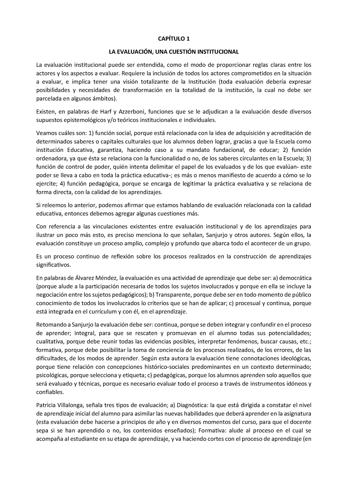 Material Bibliografico - CAPÕTULO 1 LA EVALUACI”N, UNA CUESTI”N ...