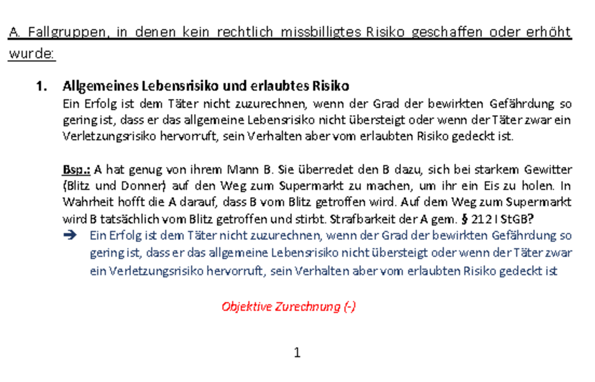 Objektive Zurechnung Definition Jura Objektive Zurechnung