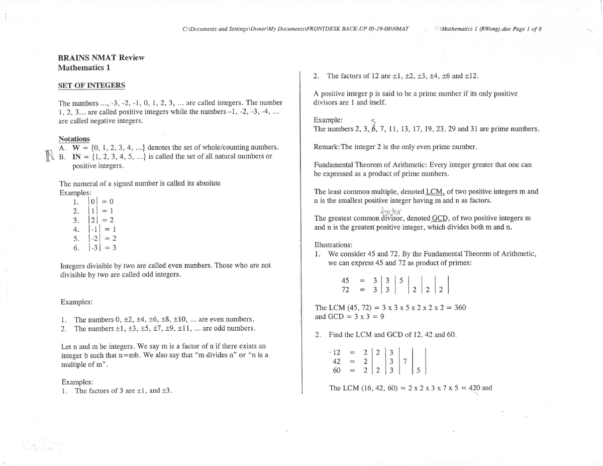 NMAT Bonus Math - NMAT practice questions: MATH - C:lDocuntents and ...