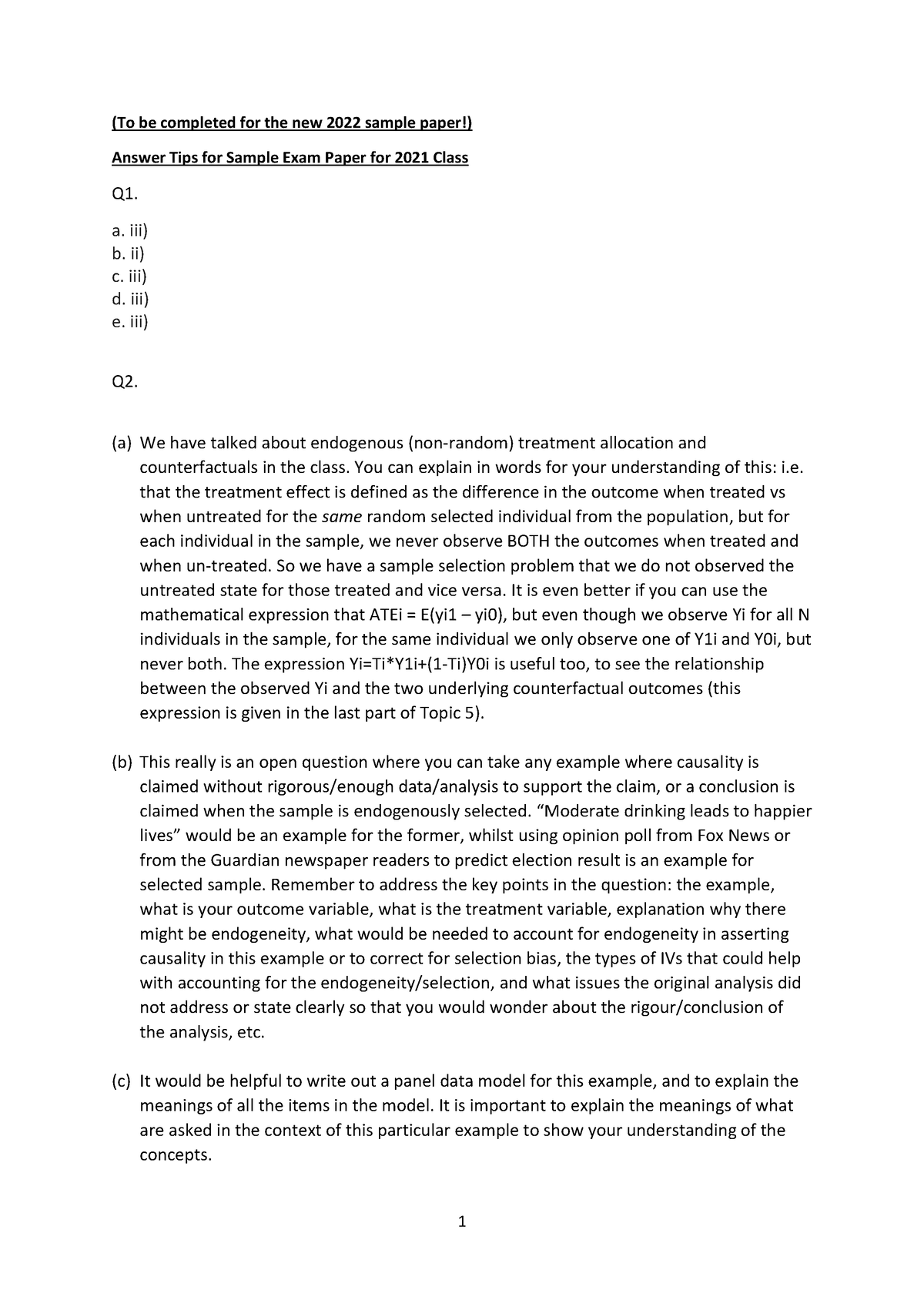 essay 1 exam paper 2022