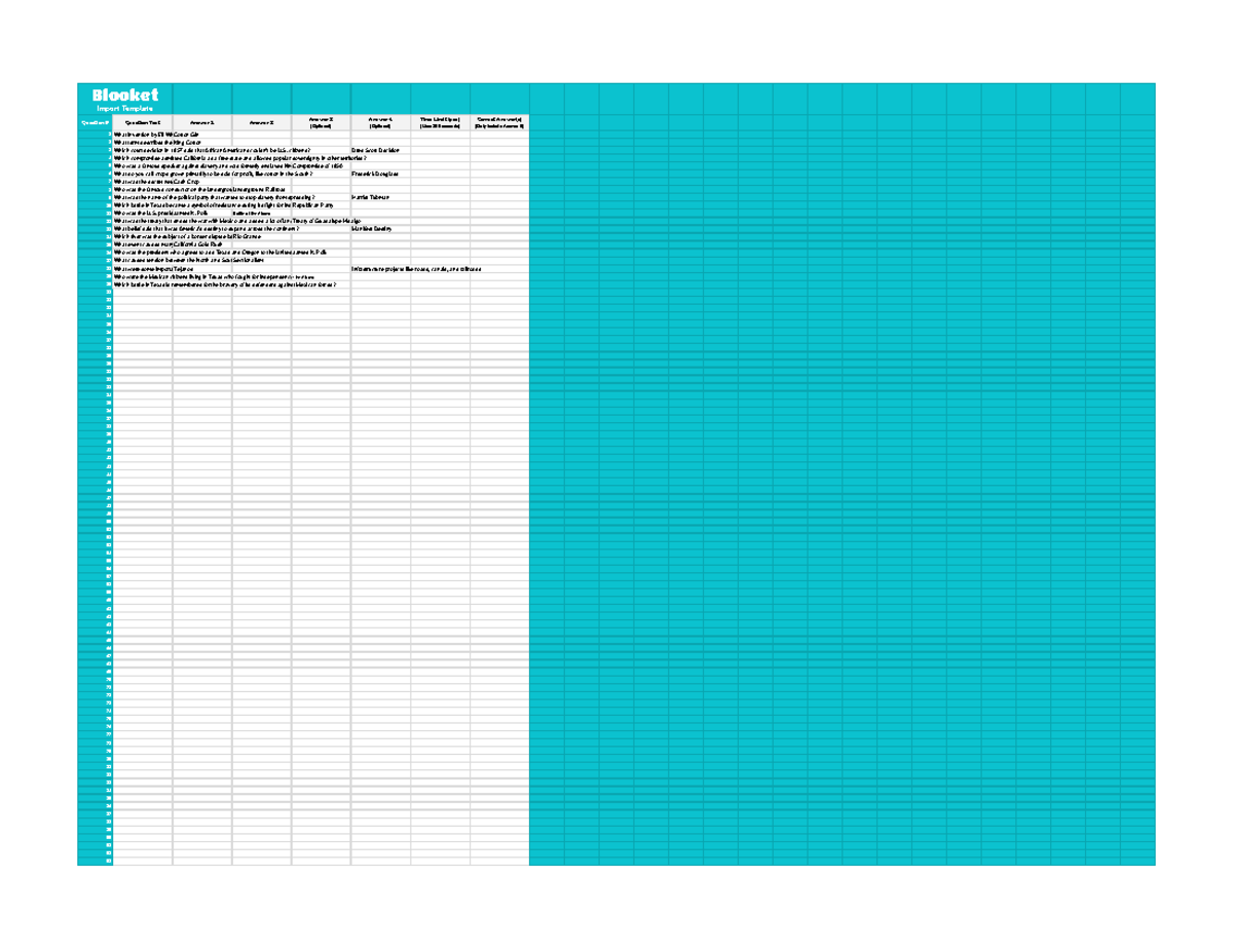 Copy of Blooket Spreadsheet Import Template Sheet 1 Blooket Import