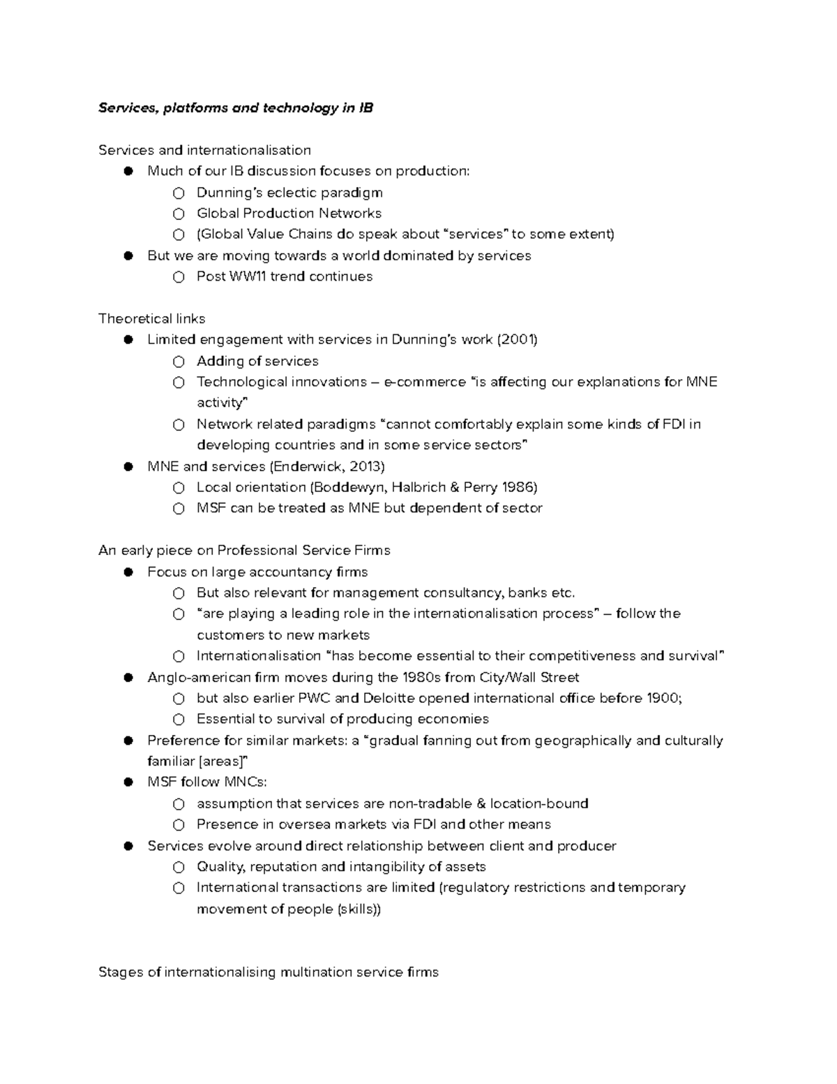 Lecture 8 - Services, platforms and technology in IB - Services ...