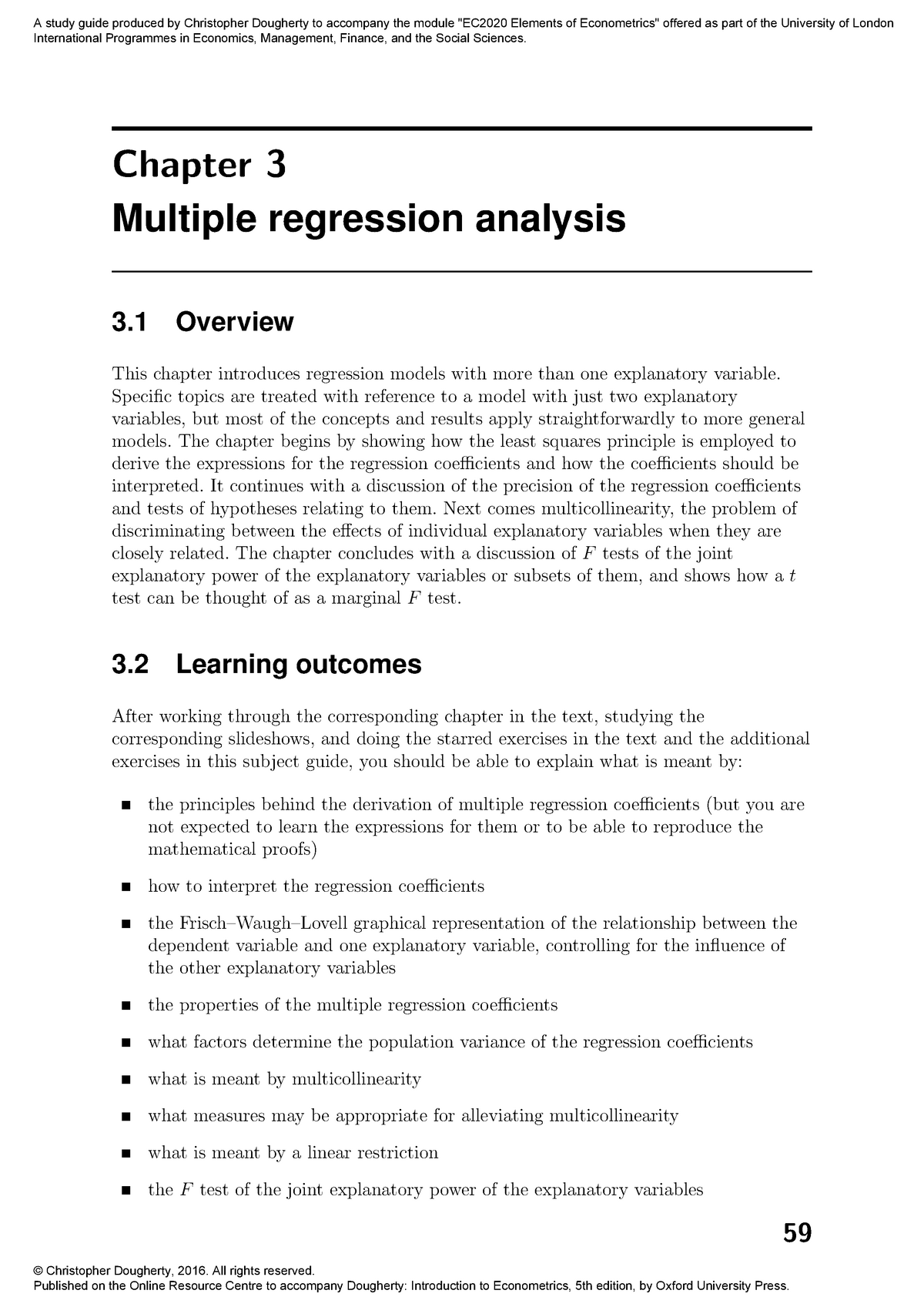 multiple regression analysis thesis