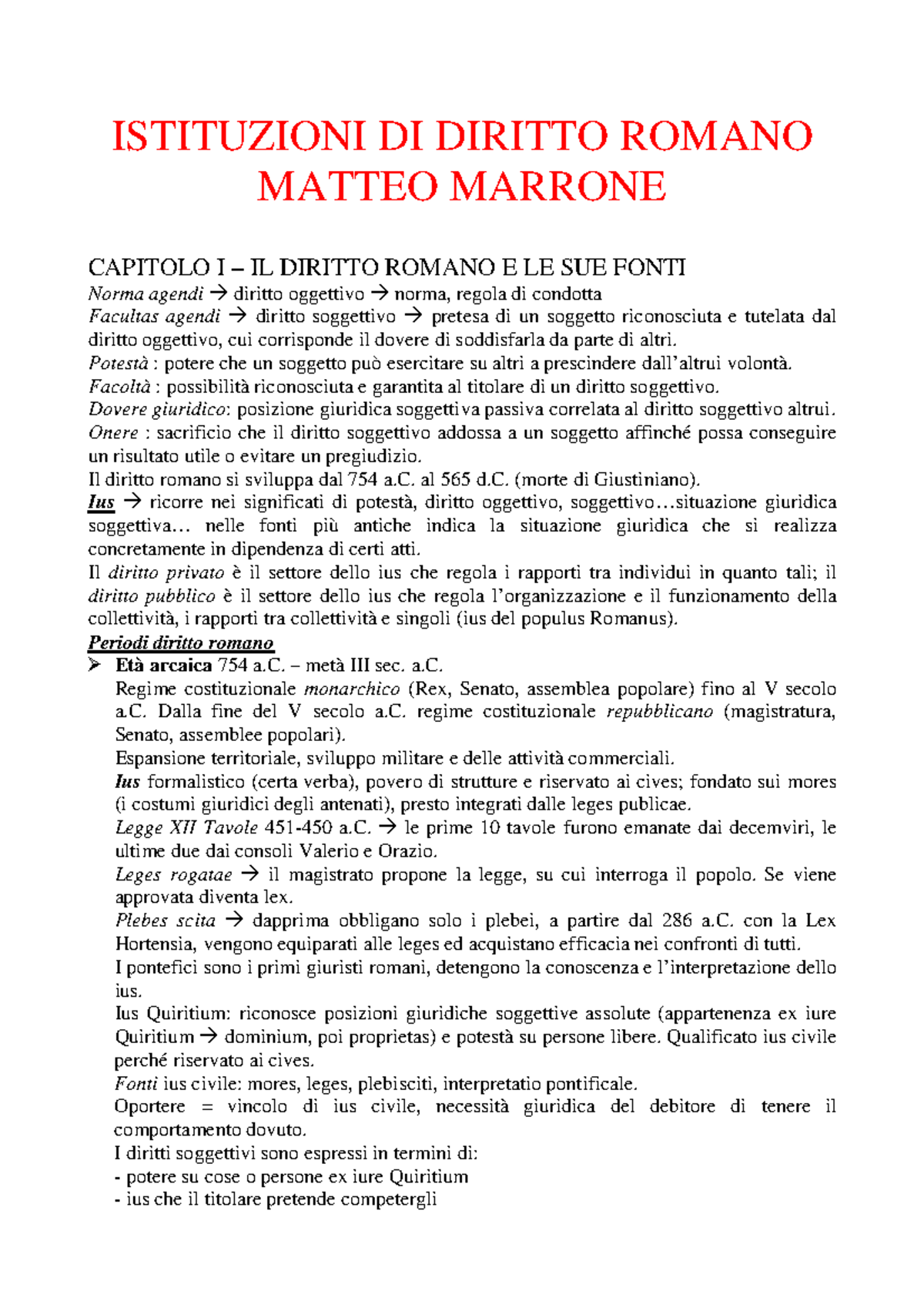 istituzioni di diritto romano marrone pdf
