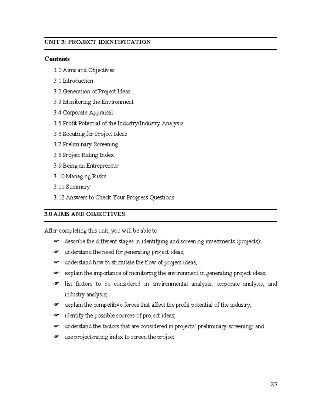 Unit 3 - detail about project management - 23 UNIT UNIT 3:3 ...