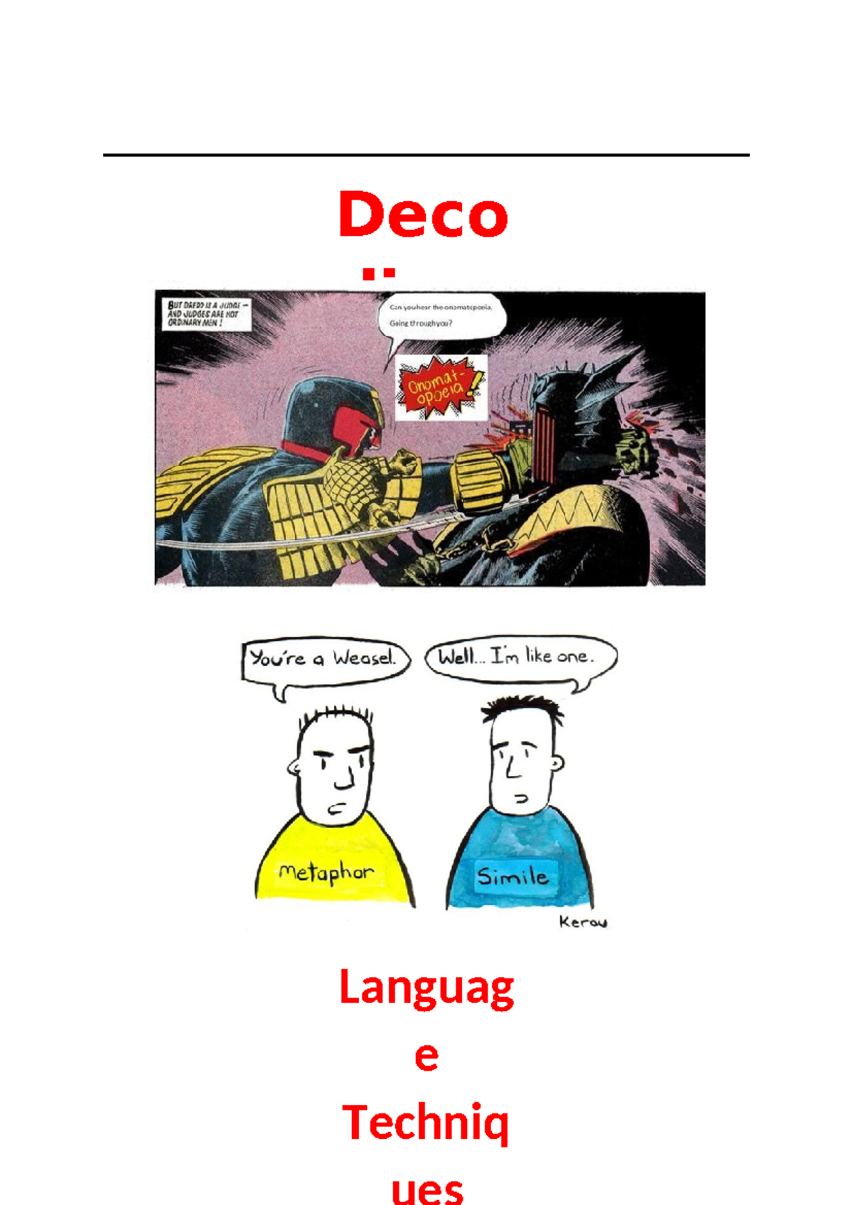 Language Techniques 2019 - Deco ding what you read Languag e Techniq ...