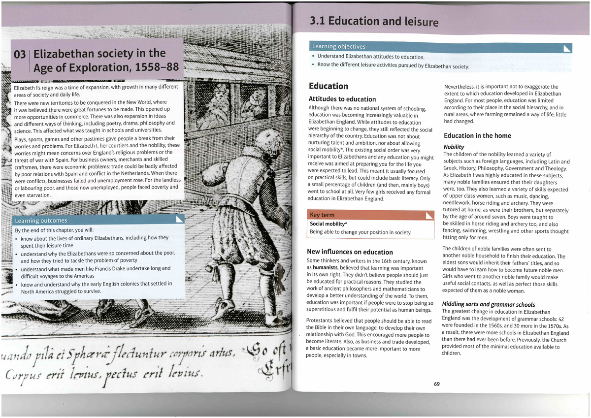 Elizabeth Education textbook pages - Studocu