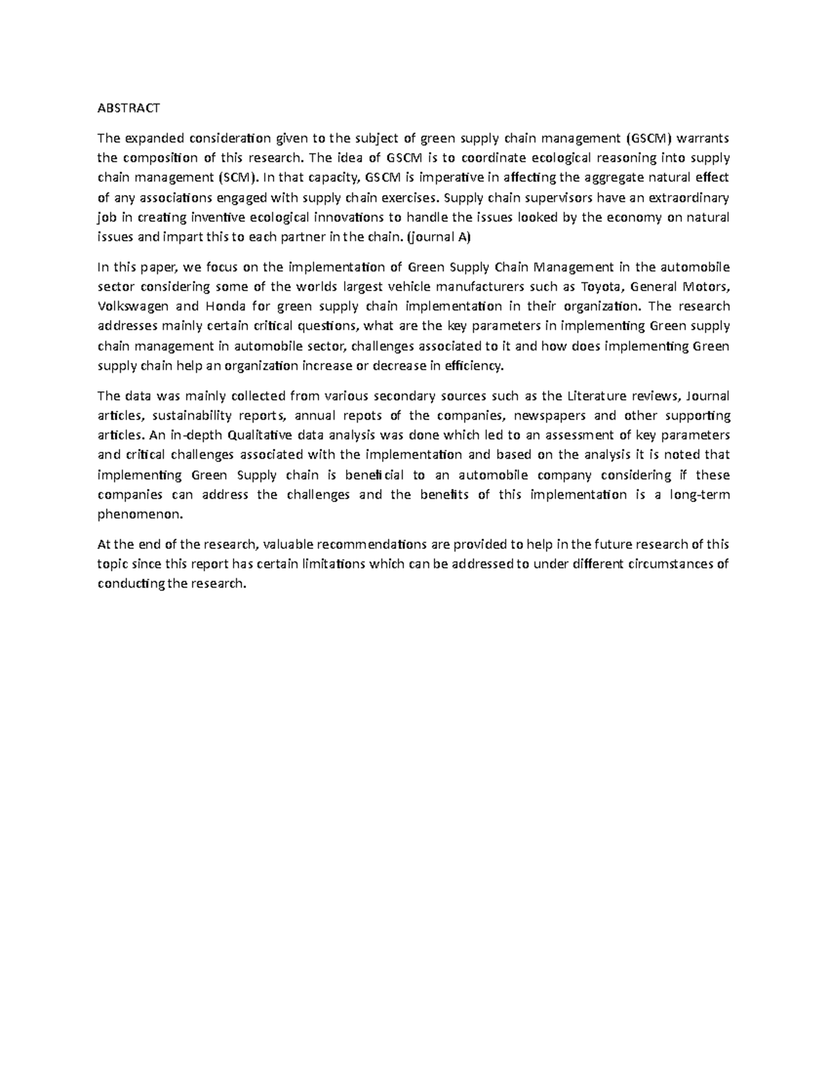 Abstract - ABSTRACT The expanded consideration given to the subject of ...