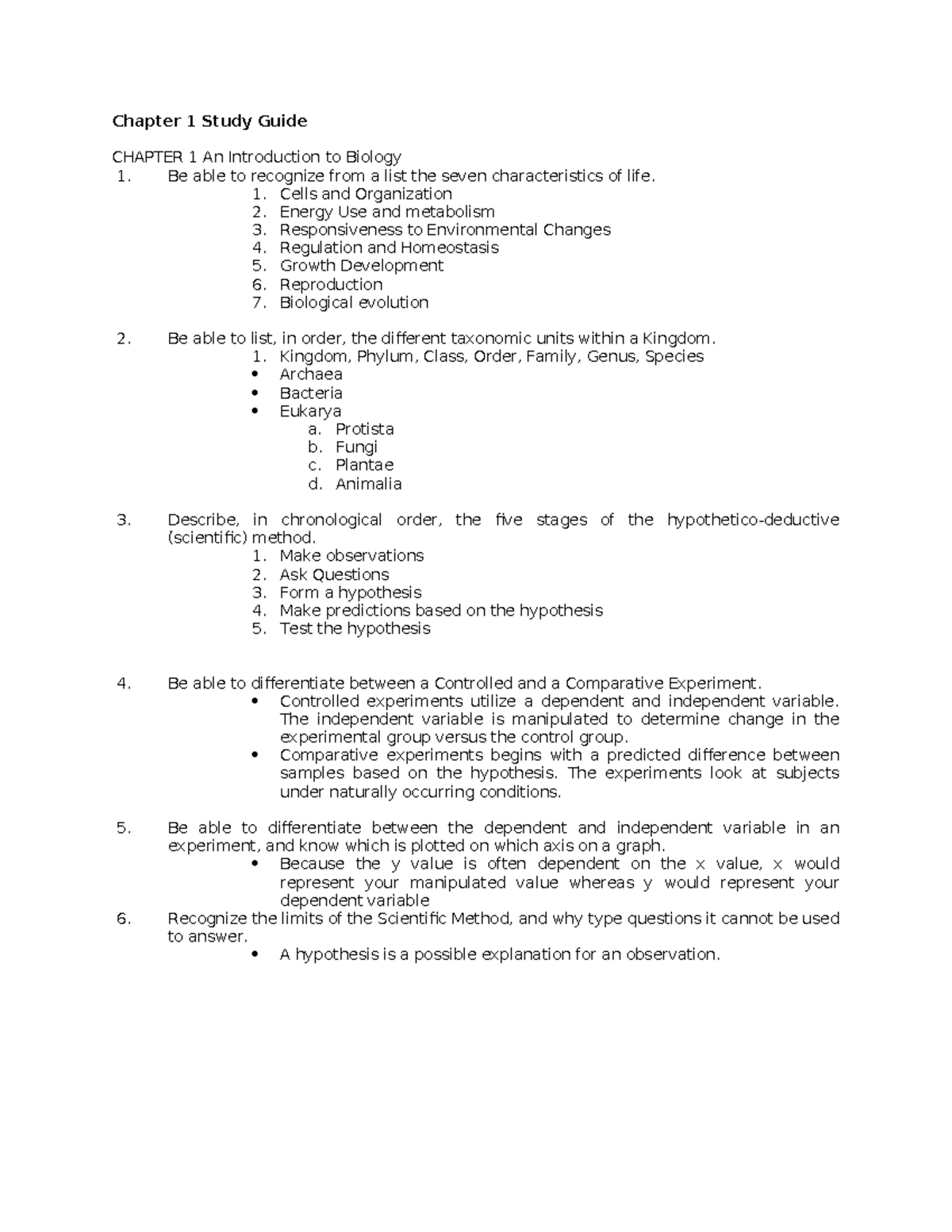 Chapter 1 Study Guide - Exam 1 Notes - Chapter 1 Study Guide CHAPTER 1 ...