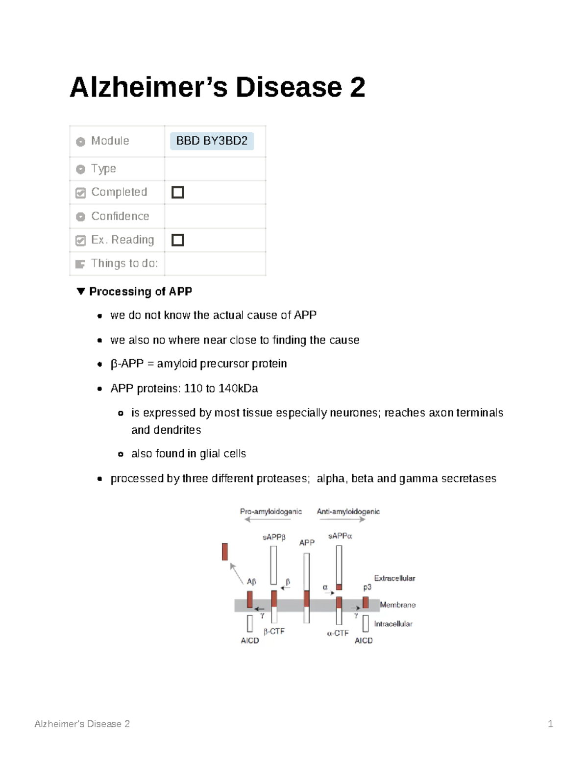 Alzheimers Disease Part 2 - Alzheimer’s Disease 2 Module BBD BY3BD Type ...