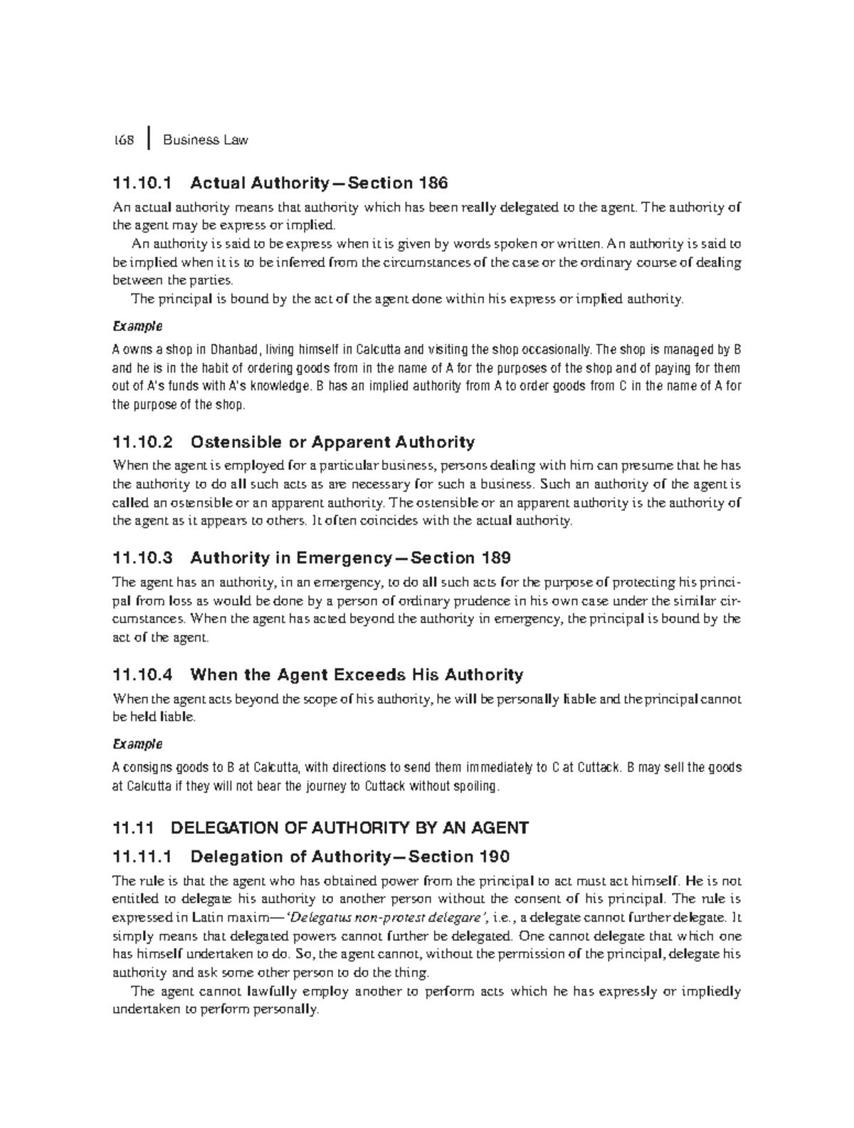 Zlib - 168 Business Law 11.10 Actual Authority—Section 186 An actual ...