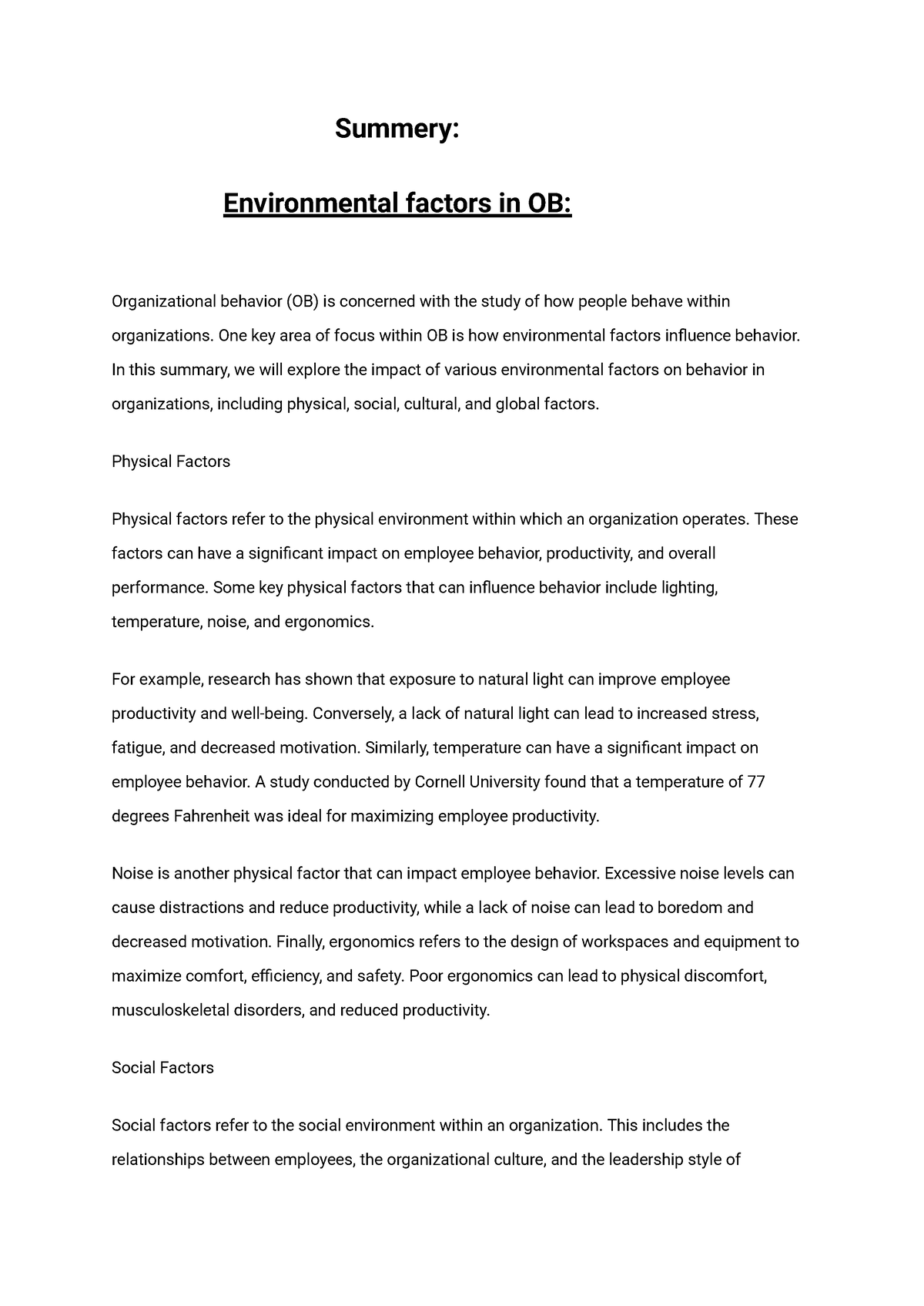 summery-environmental-factors-in-ob-summery-environmental-factors-in