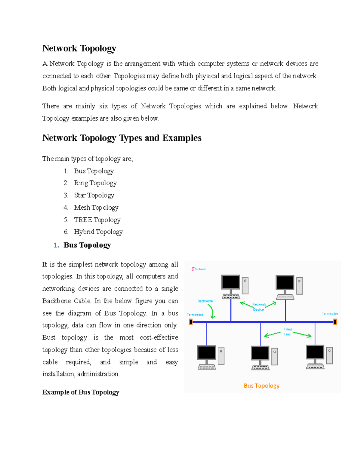 essay questions on network topology