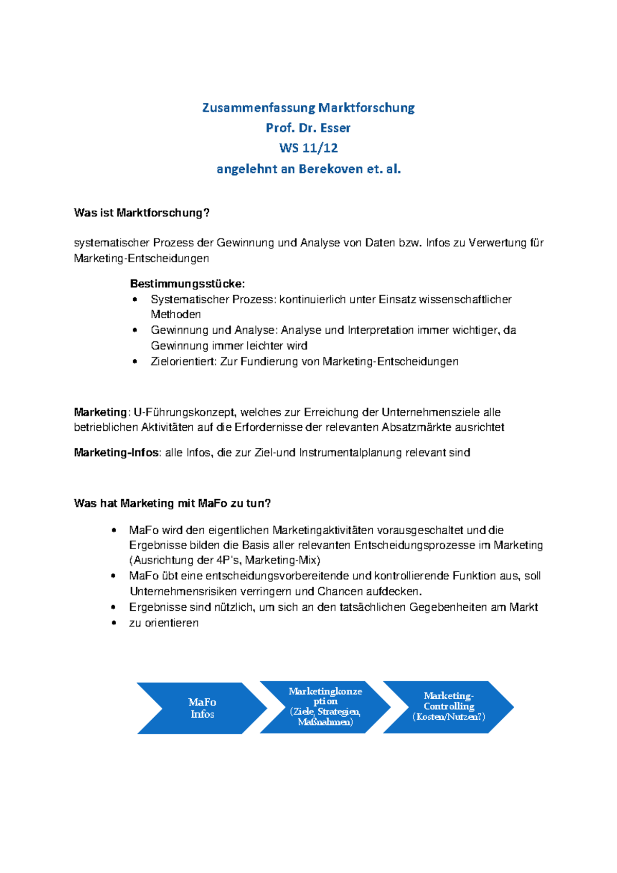 Zusammenfassung Marktforschung Studocu