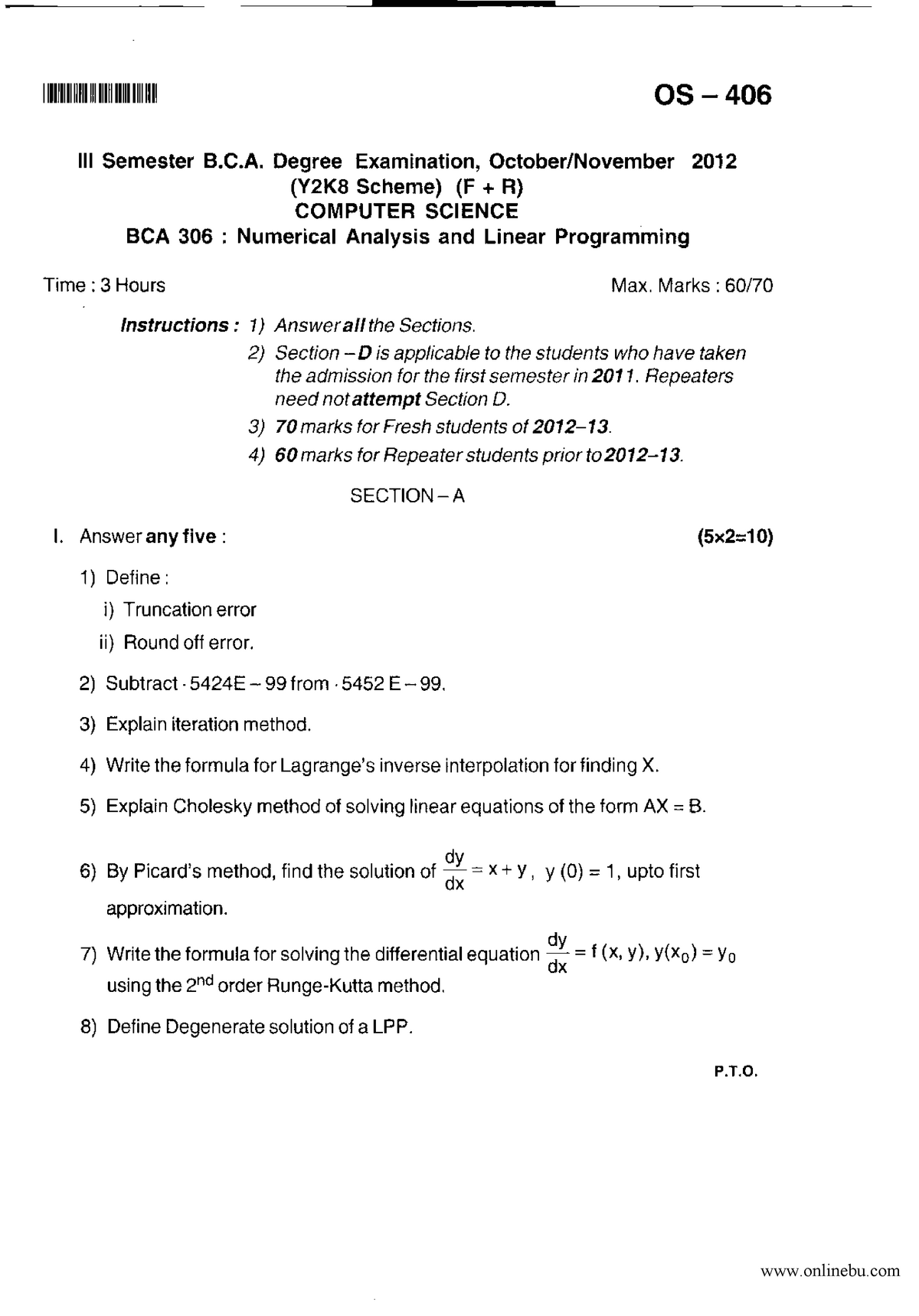 Question Papers - 11111111111111111111111111111111111 OS - ####### III ...