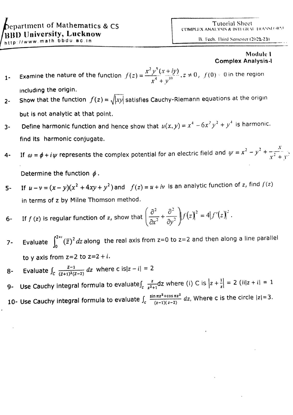 assignment-1-cait-module-i-complex-analysis-and-integral