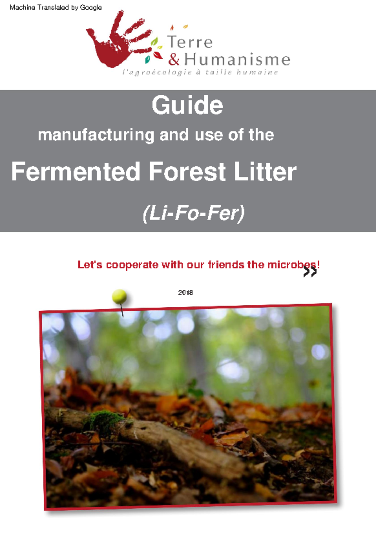 Guide-lff-2018 - Forest litter microorganisms - Let's cooperate with ...