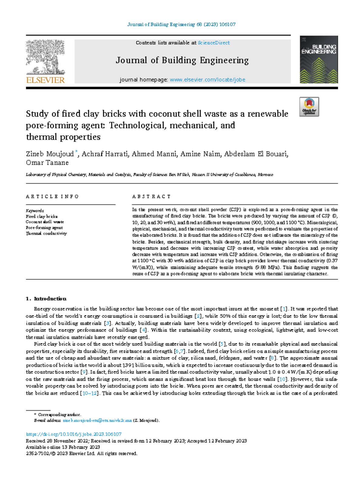 Journal of Building Engineering paper F - Journal of Building ...