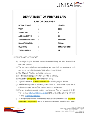 Criminal Procedure Assignment 2 for 2021-CPR3701 - CPR 3701 - Unisa ...