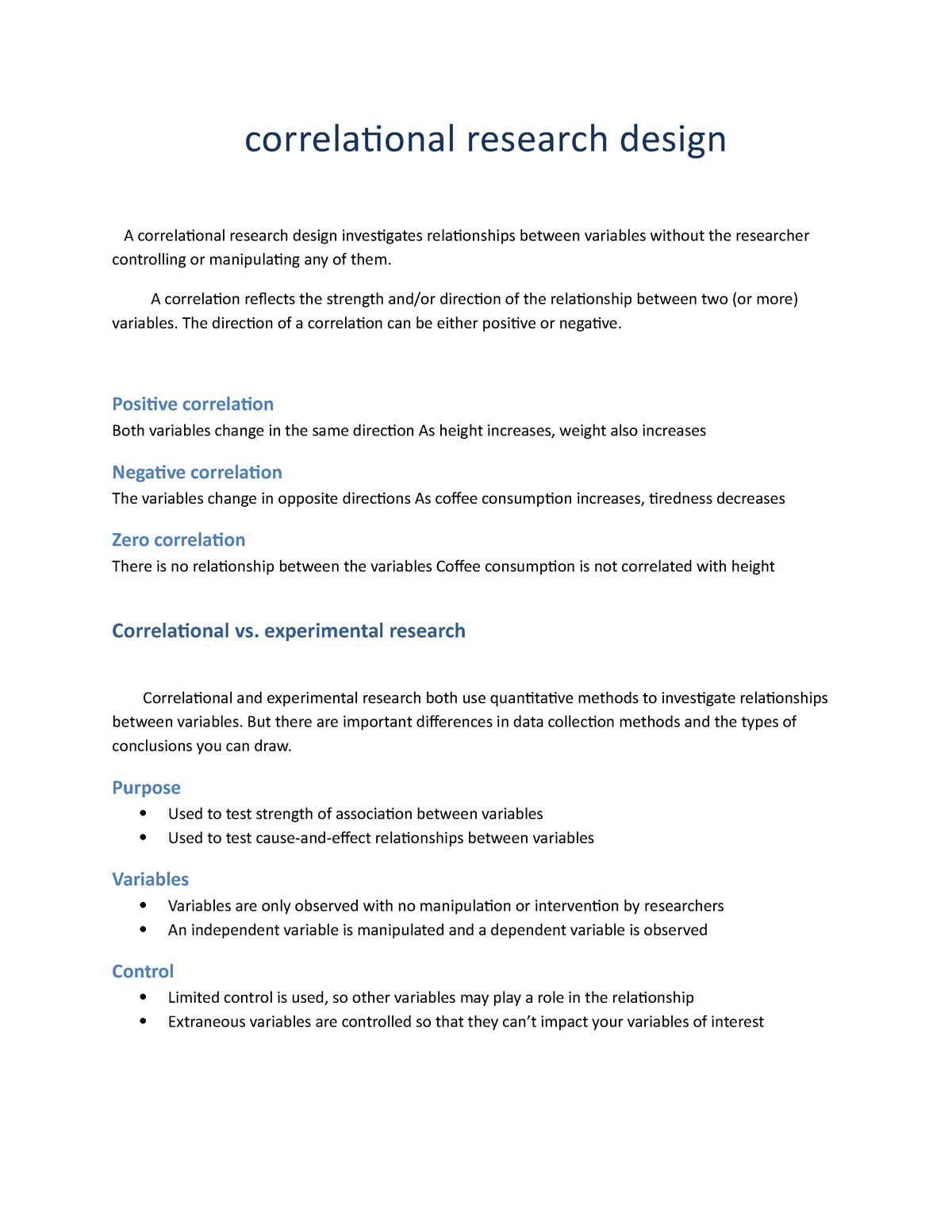 correlational research report example