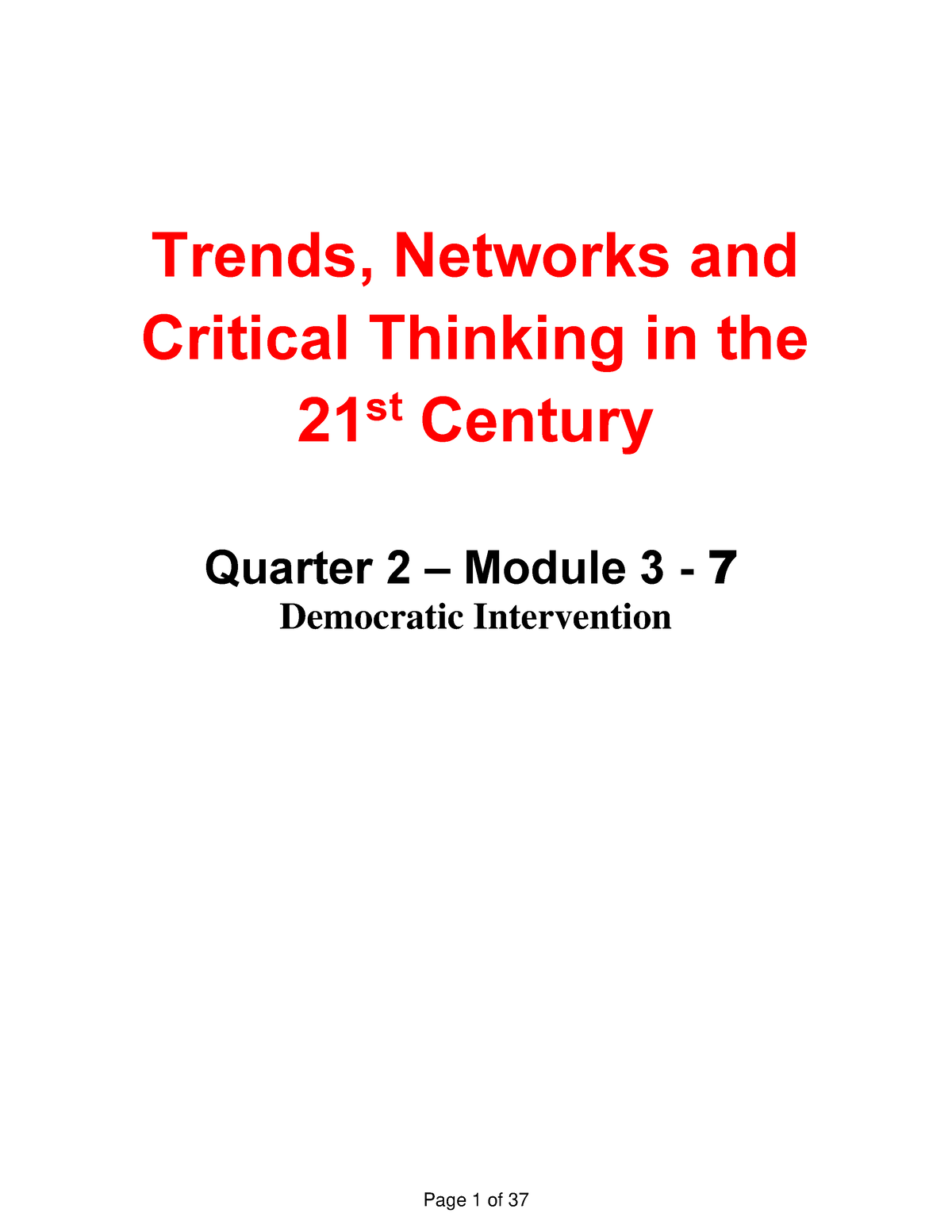 trends networks and critical thinking quarter 2 module 1 pdf